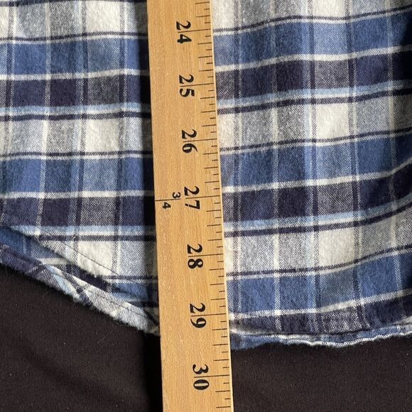 LL Bean Flannel Shirt Mens Medium Plaid Slightly Fitted Cotton Outdoor Button Up - Picture 8 of 8